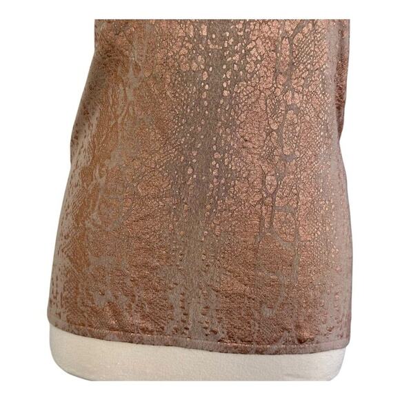 ED HARDY Genuine Vtg Rhinestone Embroidered Metallic Reptile Pattern Tank Top M - Picture 3 of 12